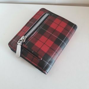 Grunge Red plaid Mundi Safe wallet